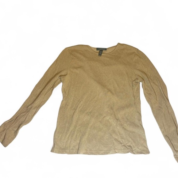 Lauren Ralph Lauren Gold Shimmery/Glittery Top - Picture 1 of 4